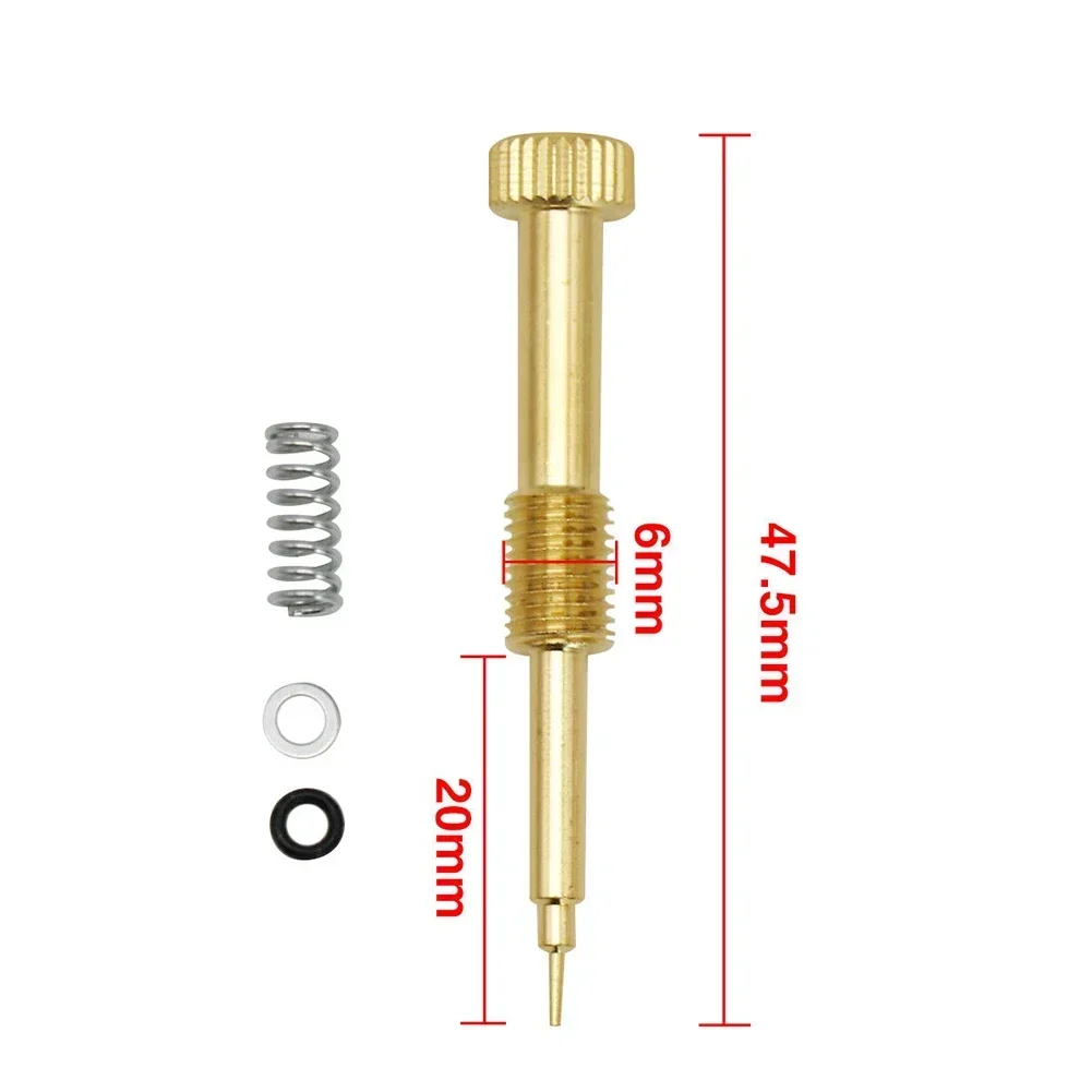 Tornillo de ajuste de aire, tornillo de ajuste de aire del carburador, relación de aire y combustible, tornillo de mezcla, piezas de motocicleta ociosa de alta calidad
