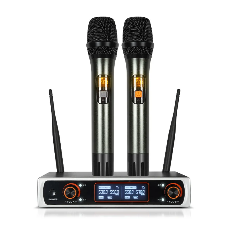 

Wireless microphone 1-to-2 U-band microphone for audio conference hosting, home theater KTV, universal microphone