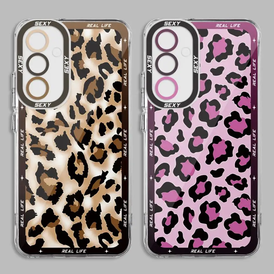 Leopard Print phone Case for Samsung A13 A14 A15 A23 4G 5G A24 4G A25 A33 A34 A53 A54 A73 A35 A55 5G bag