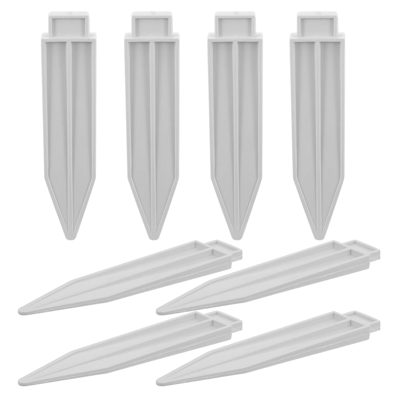Bouchons de sol décoratifs blancs en PVC, accessoires de clôture de lit de fleur de jardin, pièces en plastique, fournitures de coordinateur, intérieur, campus, 8 pièces