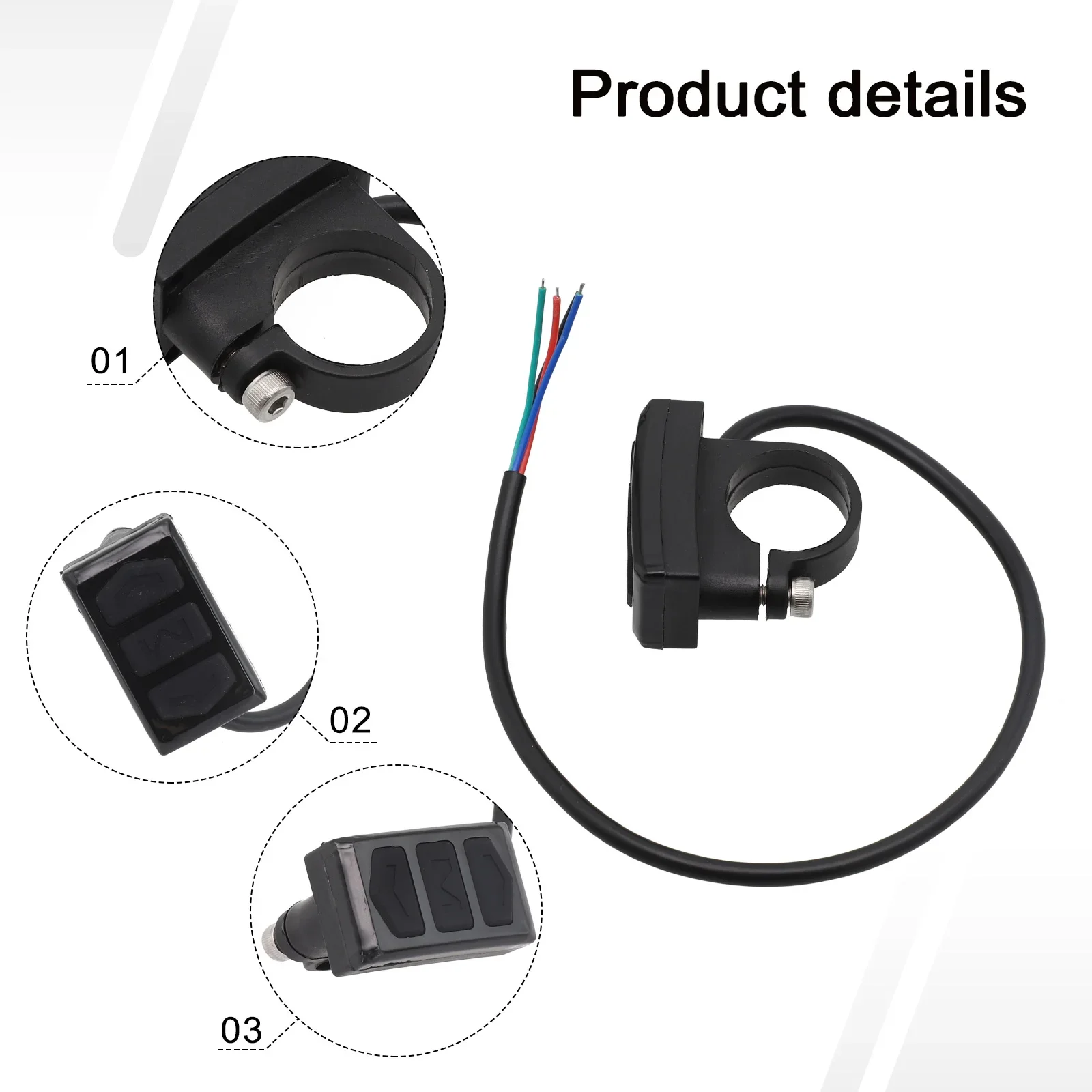 1x New Instrument Switch Waterproof Electric Vehicle Bicycle Split Meter Switch Button Non-slip For LCD Meter Bicycle Components