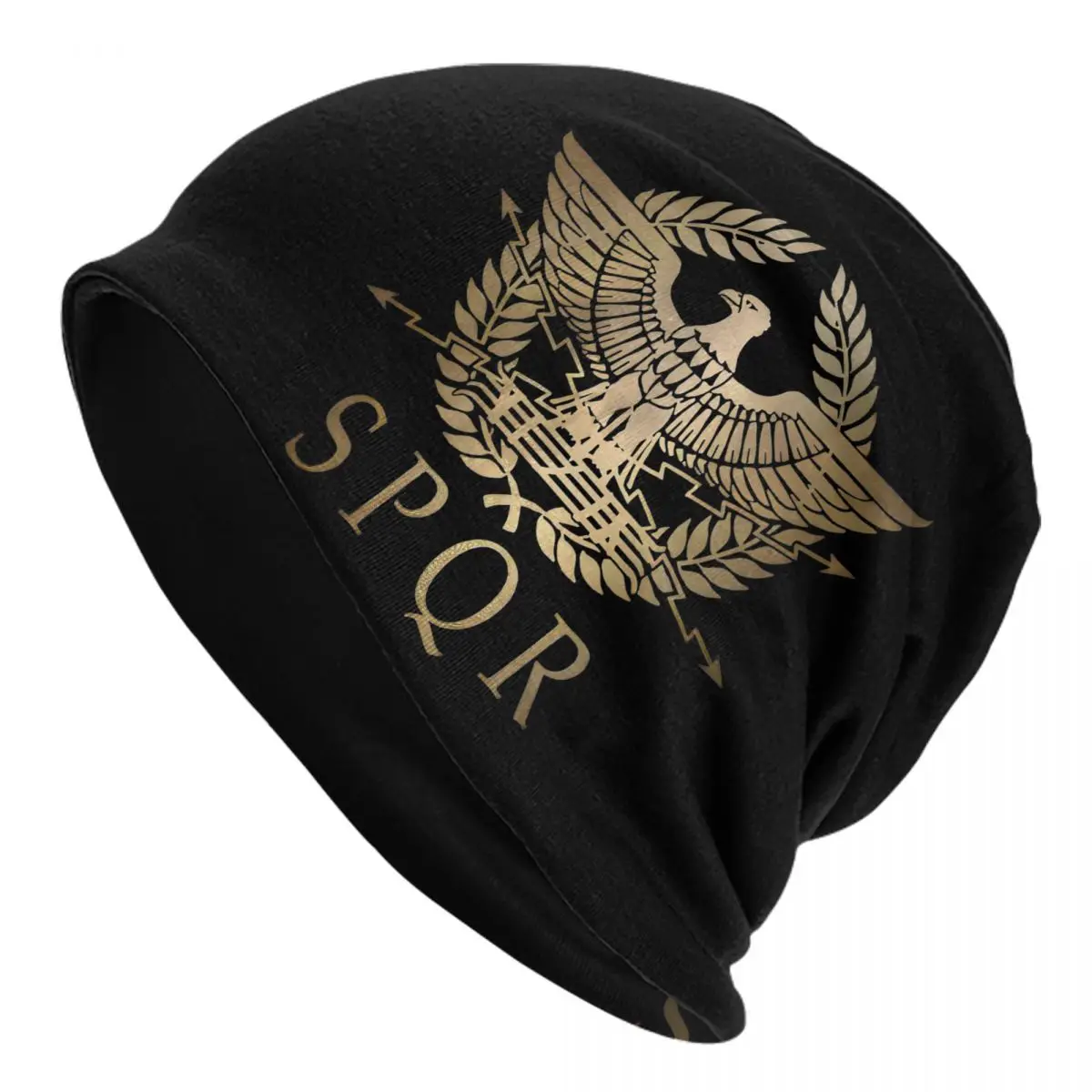 SPQR Roman Empire Standard Shield Skullies Beanies Hat Summer Men Women Ski Cap Warm Dual-use Bonnet