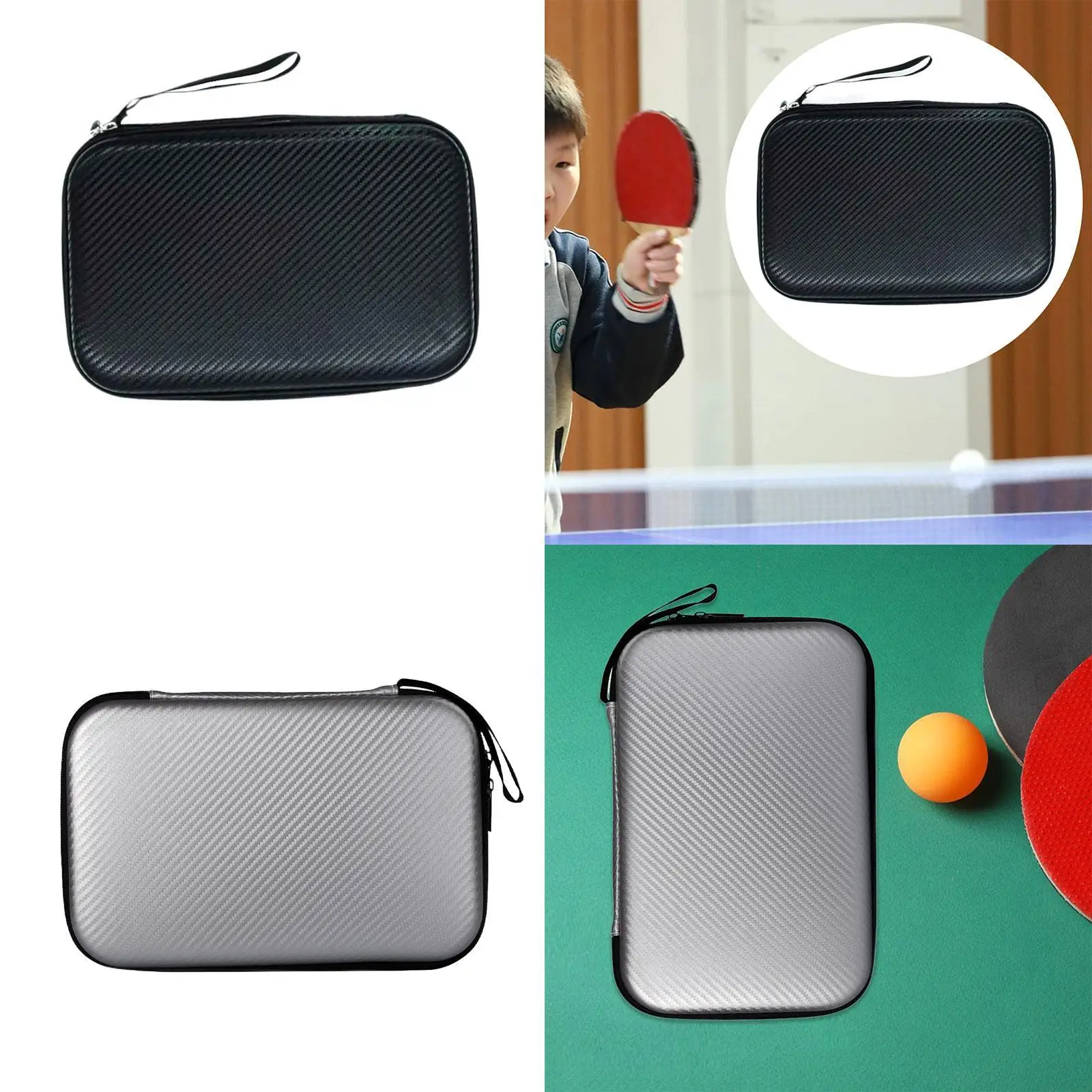 

Жесткий чехол для весла для пинг-понга, защитный чехол для ракетки, дорожный портативный держатель для 2 весла, сумка для хранения весла для настольного тенниса