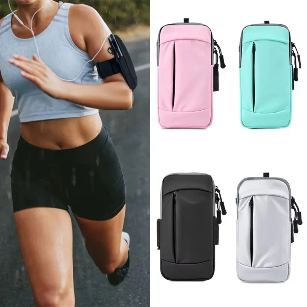 Sports Running Phone Armband for Women Fitness Wrist Bag Breathable PU Arm Band Outdoor Cycling Men's Arm Pouch Phone Wrist