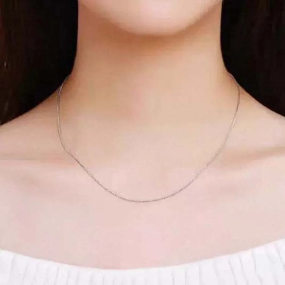 الرائعة الفاخرة مكدسة قلادة فضية 925 سبائك الفضة بريق المختنق قلادة رائعة تنوعا الترقوة سلسلة النساء #1