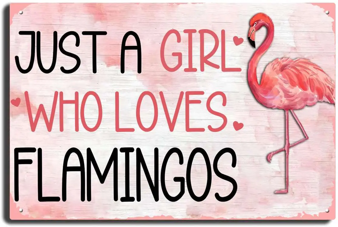 Flamingo Decor Flamingo Gifts for Women Wall Decor Tin Sign Home Farmhouse Decor Rustic Wall Art for Living Room Bedroom Girls R