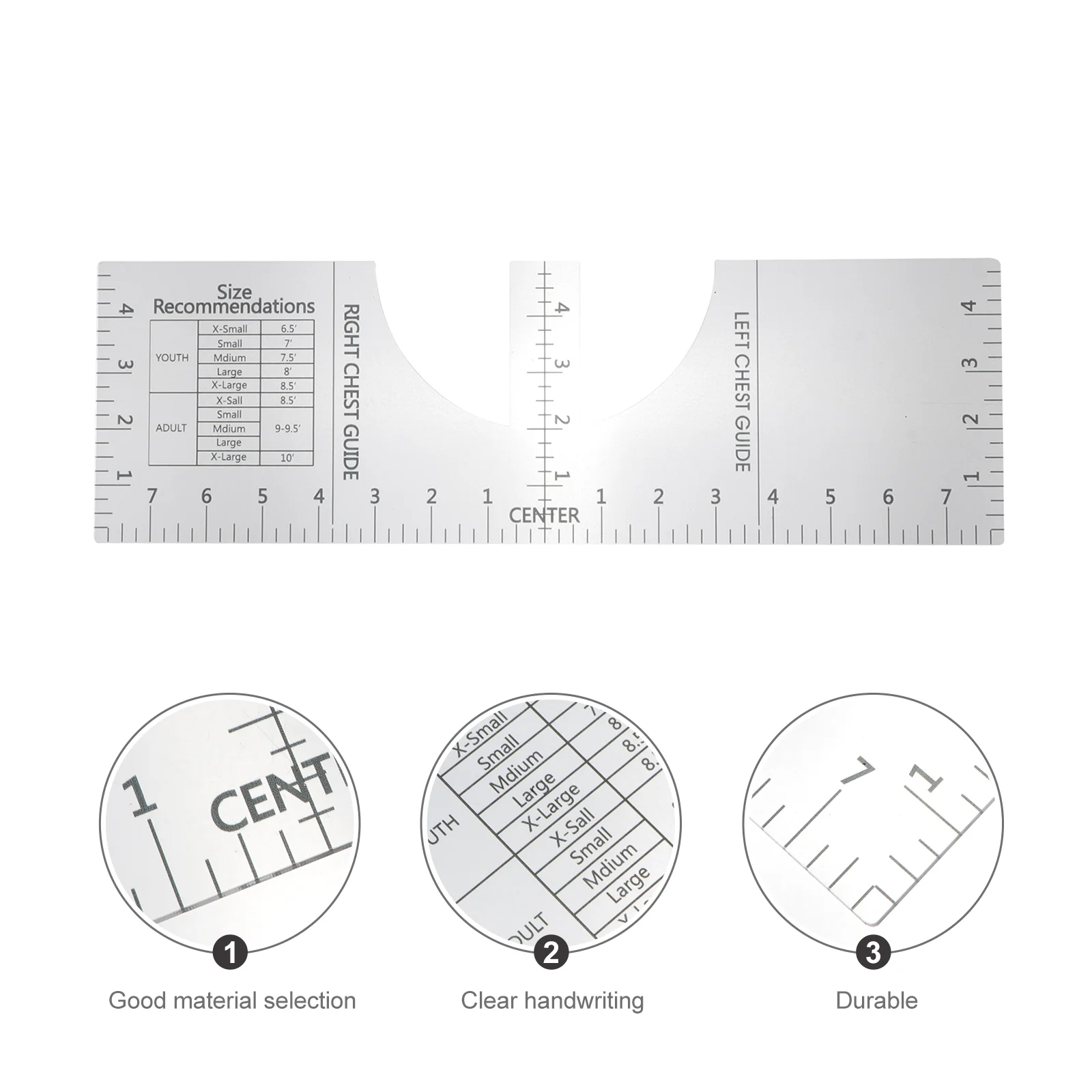 Circle Stencil Quilting Ruler Templates T-shirt Guide Alignment Tool Tailor Accessories Tshirt Acrylic