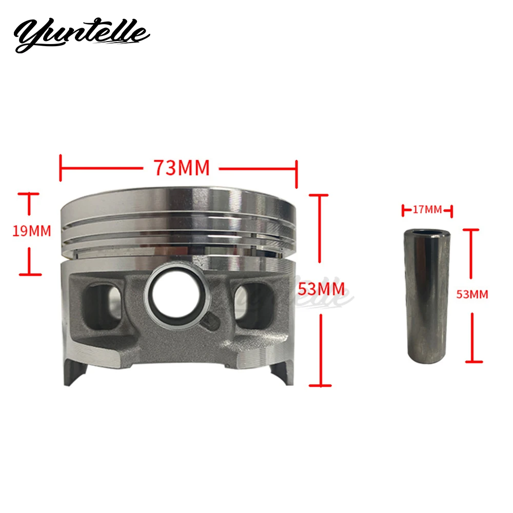 73mm Engine Cylinder Piston With Ring Kit For Honda XR250 XL250 XR250R XR XL 250 1996-2004 Motorcycle Accessories STD Pin 17mm view 6