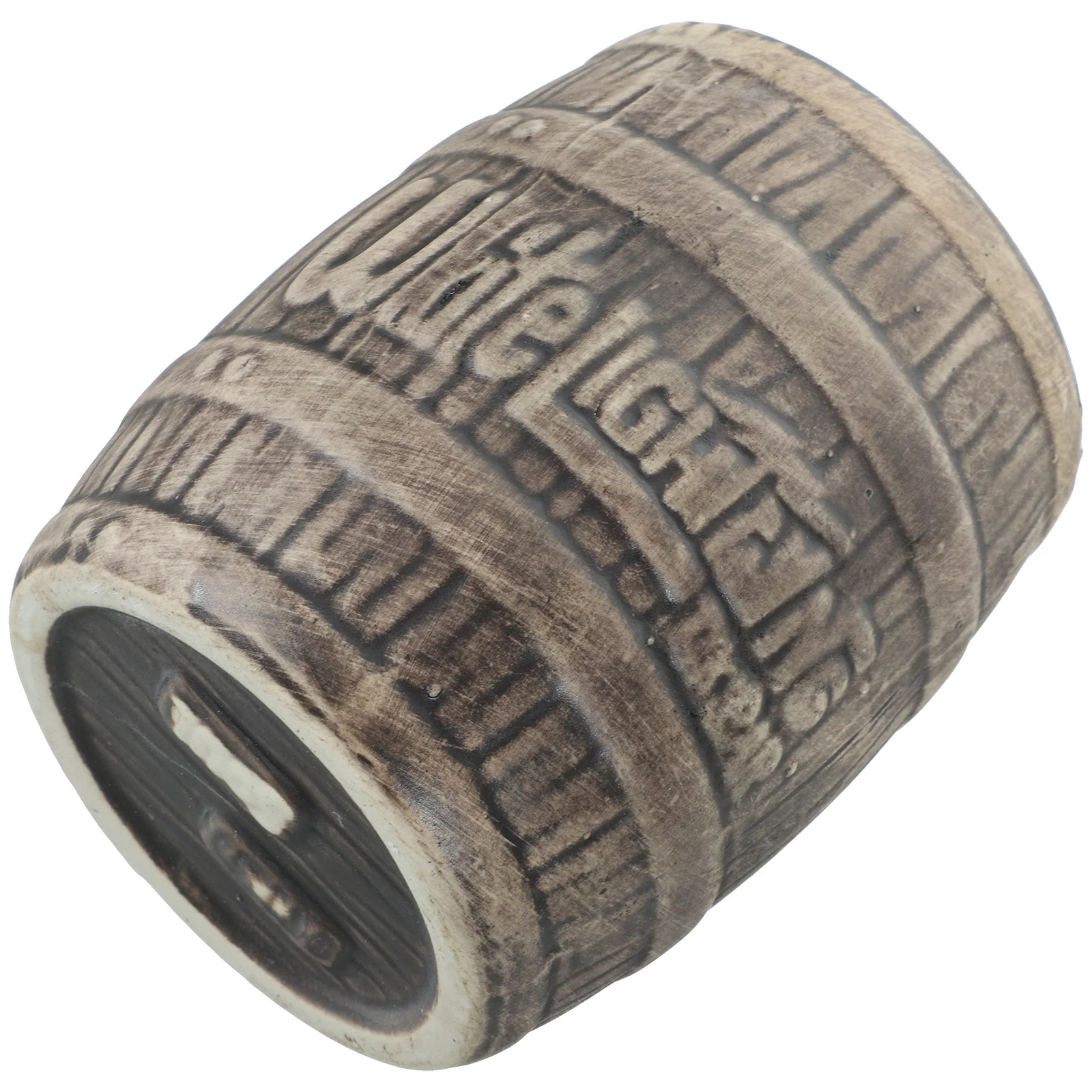 

Barrel Shaped Tiki Cocktail Mug Ceramic Drinkware for Hawaiian Luau Party Beer Cup Unique Gift Wine Barrel Beer Mug