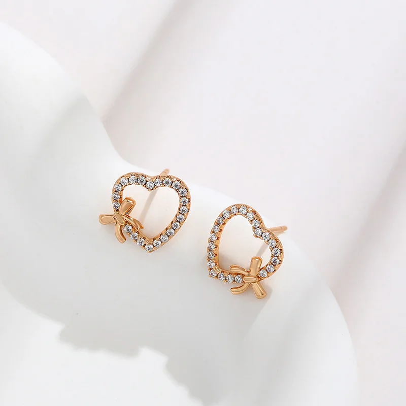 Korean Style Metal Dynamic Heart Earrings For Women Luxury Creative Cute Trending Products Christmas Gifts Girls Jewelry