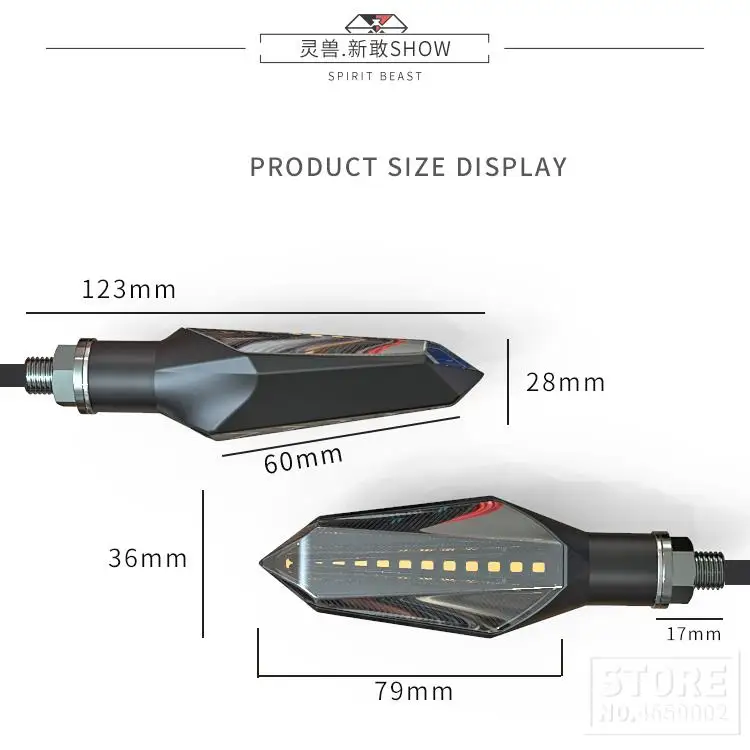 LED turn signal spirit beast motorbike highlight 12V signal light assembly CB190 motorcycle Day trip lamp universal flow light