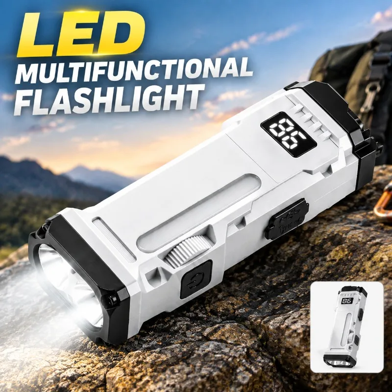 New Arrival Multifunction LED Flashlight Kit Multi-light Source Magnetic Pen Clip Red Laser Work Lamp EDC Handheld Stationery