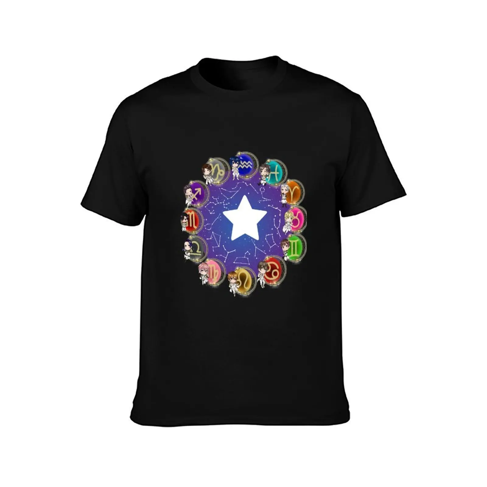 Chibi Gods Constellations T-Shirt Casual All Match Short Sleeve T-Shirt