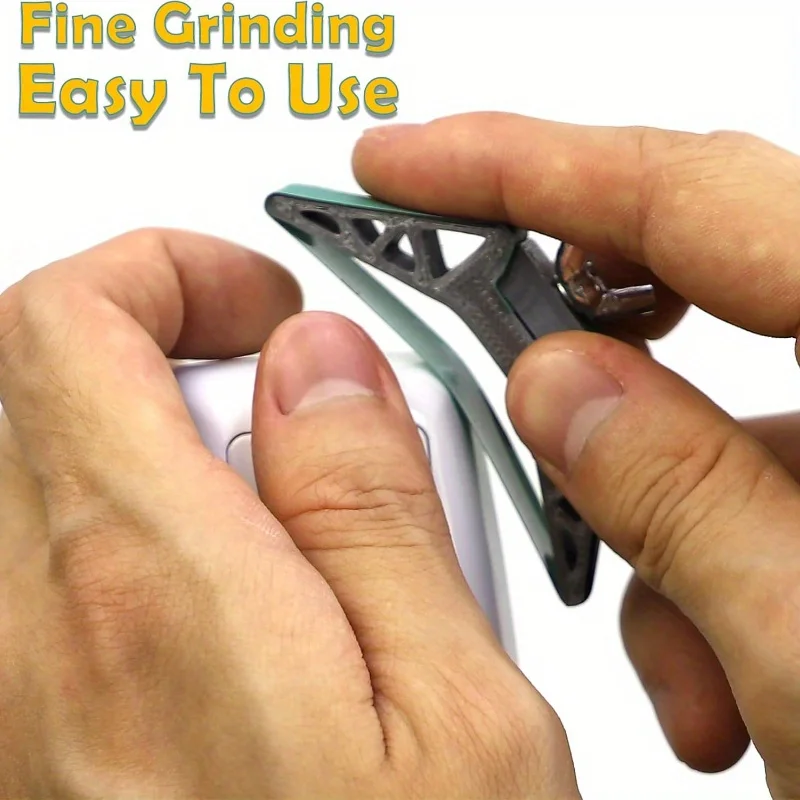 1pc Trapezoidal Polyhedral Precision Bending Sanding Tool Multifunctional Arc-Shaped Grinder Durable Resin Polishing Decoration