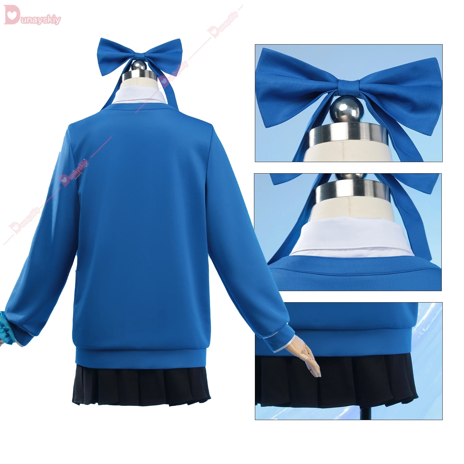 Anime Asuma Toki Cosplay Spiel blau Archiv Cosplay blau Mantel Kleid Perücke Set Halloween Party spielen Kleidung Outfit für Frau