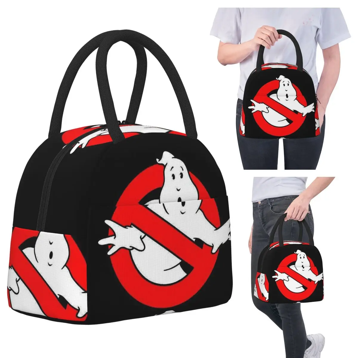 

The GhostBusters Logo Pattern Insulated Lunch Bag for Kids School Cooler Thermal Food Box Tote Portable Lunch Boxes Container