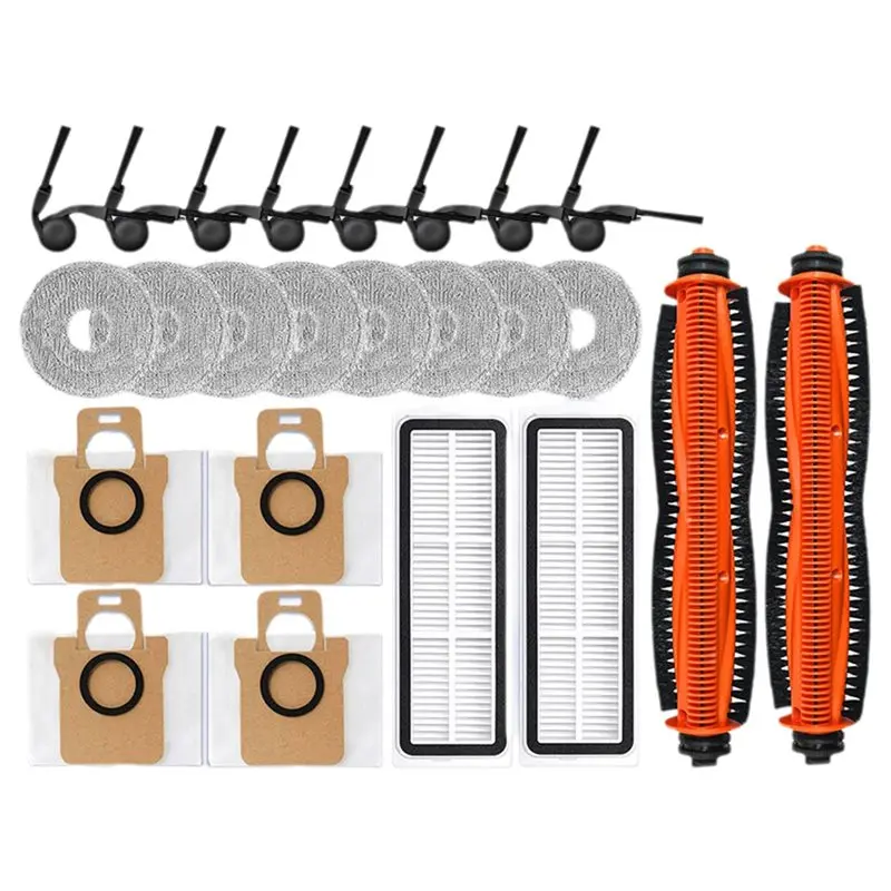 

Запасные части N98R для робота-пылесоса Xiaomi 5 PRO/OV21CN: основная и боковые щетки, салфетки для влажной уборки, HEPA-фильтры, мешки для сбора пыли.