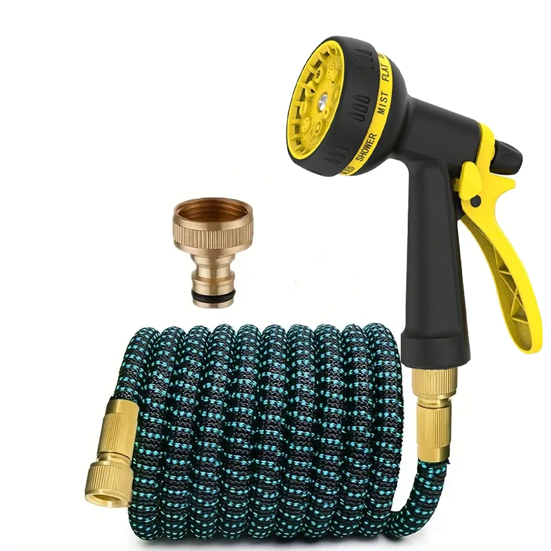 

1 комплект гибких волшебных водопроводных труб для садоводства с 10 регулируемыми насадками, подходящим для орошения и очистки сада