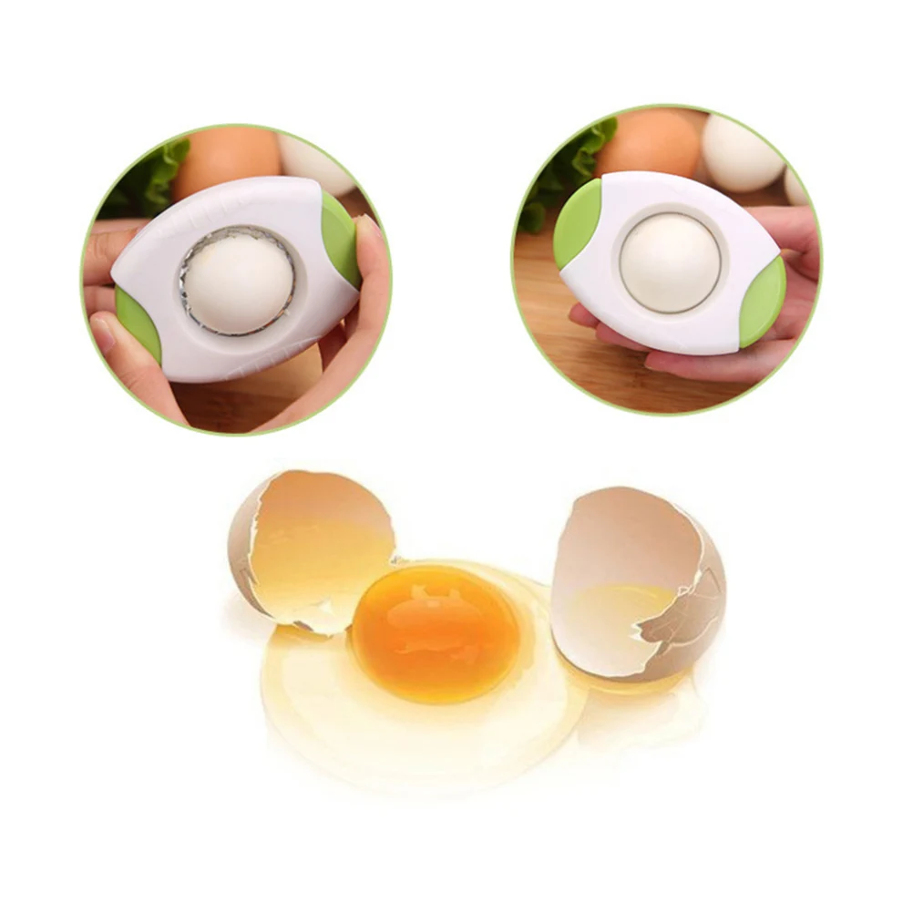 

3pcs Egg Cutter Opener Sheller Stainless Steel Kitchen Gadgets Lightweight For Home Restaurant Cooking Baking Gift Mixed