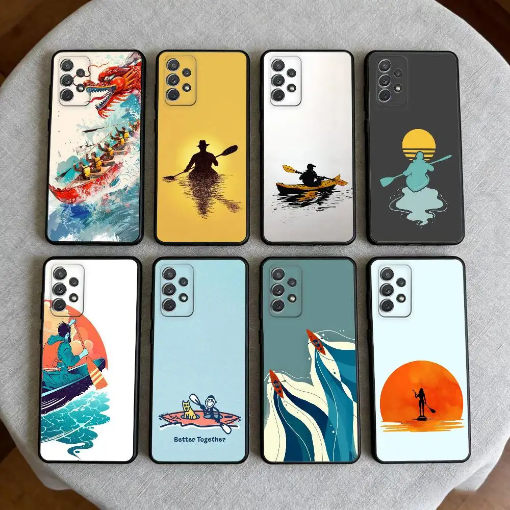 

K-Kayaking S-Sprot-OT Phone Case For Samsung Galaxy A73,A72,A71,A70,A53,A52,A51,Soft Silicone Black Cover