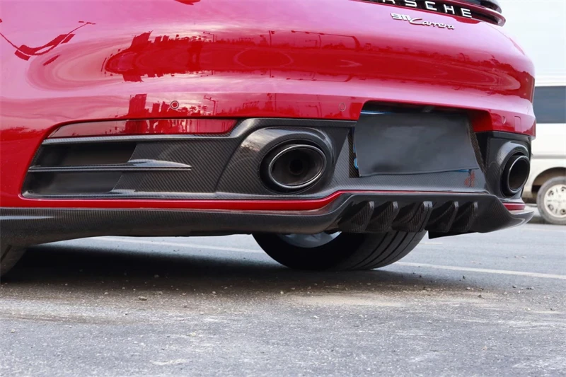 

Сменный диффузор заднего бампера из сухого углеродного волокна с кованым рисунком для Porsche 911 992 Carrera 4 S 4S Targa 4S 2019 2020