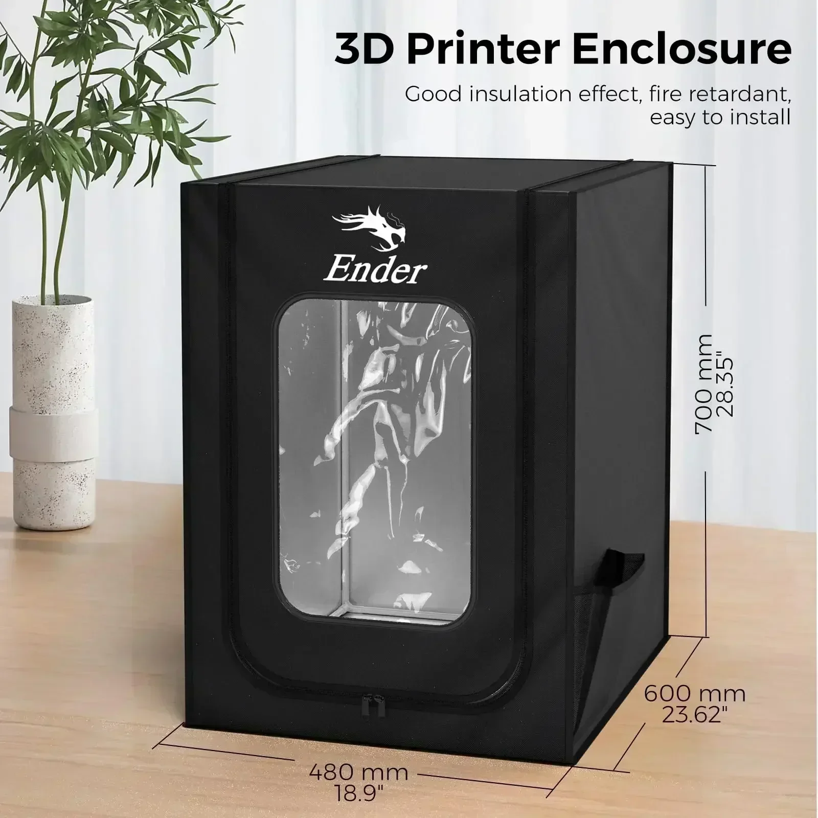 Creality-公式Ender-3Dプリンター保護カバー,熱供給,耐火,防塵,Ender-3, V2, Ender-3