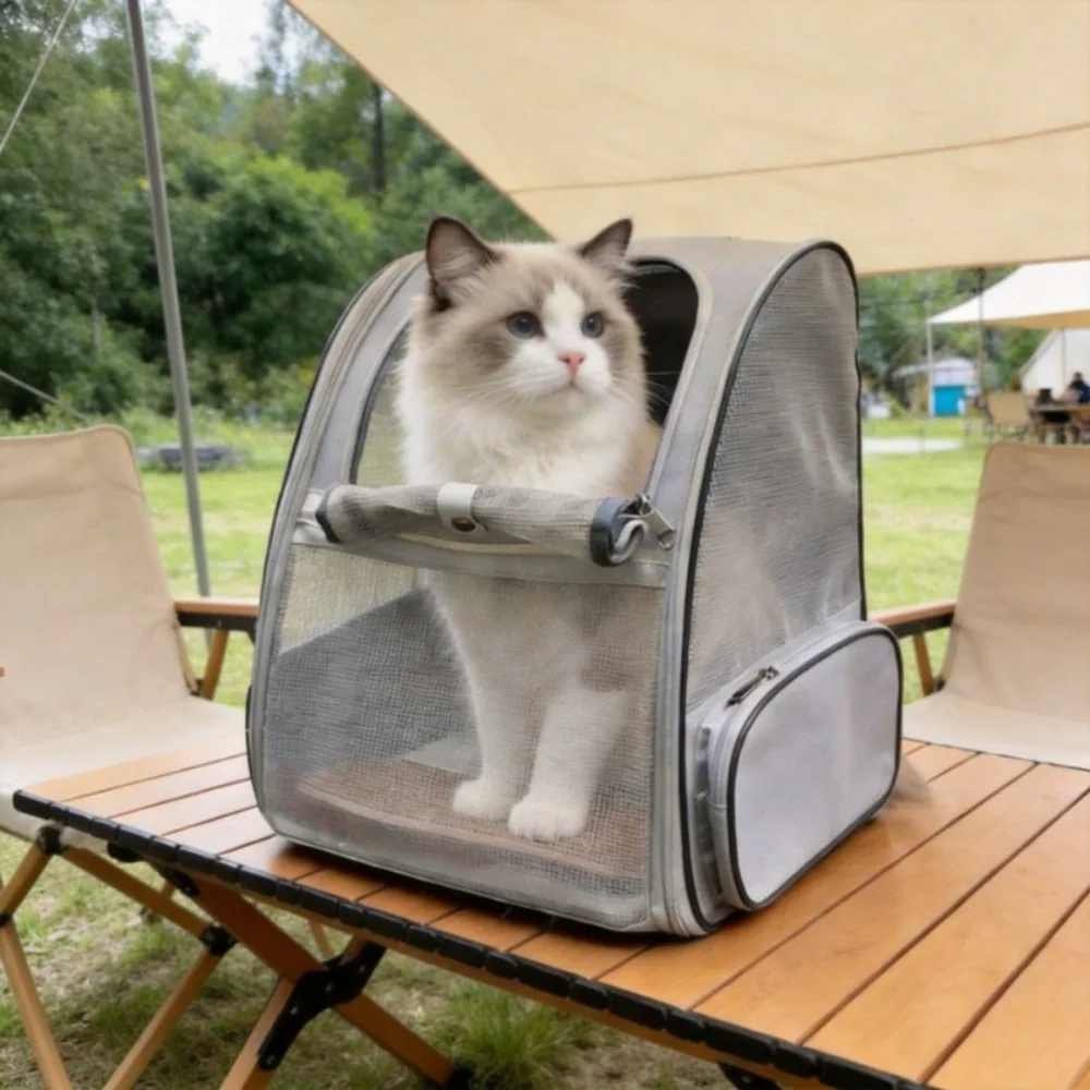 

Pet Carrier Bag Breathable Foldable Portable Cat Backpack Outdoor Travel Transport Bag For Cats And Puppy Carrying Pet Supplies.