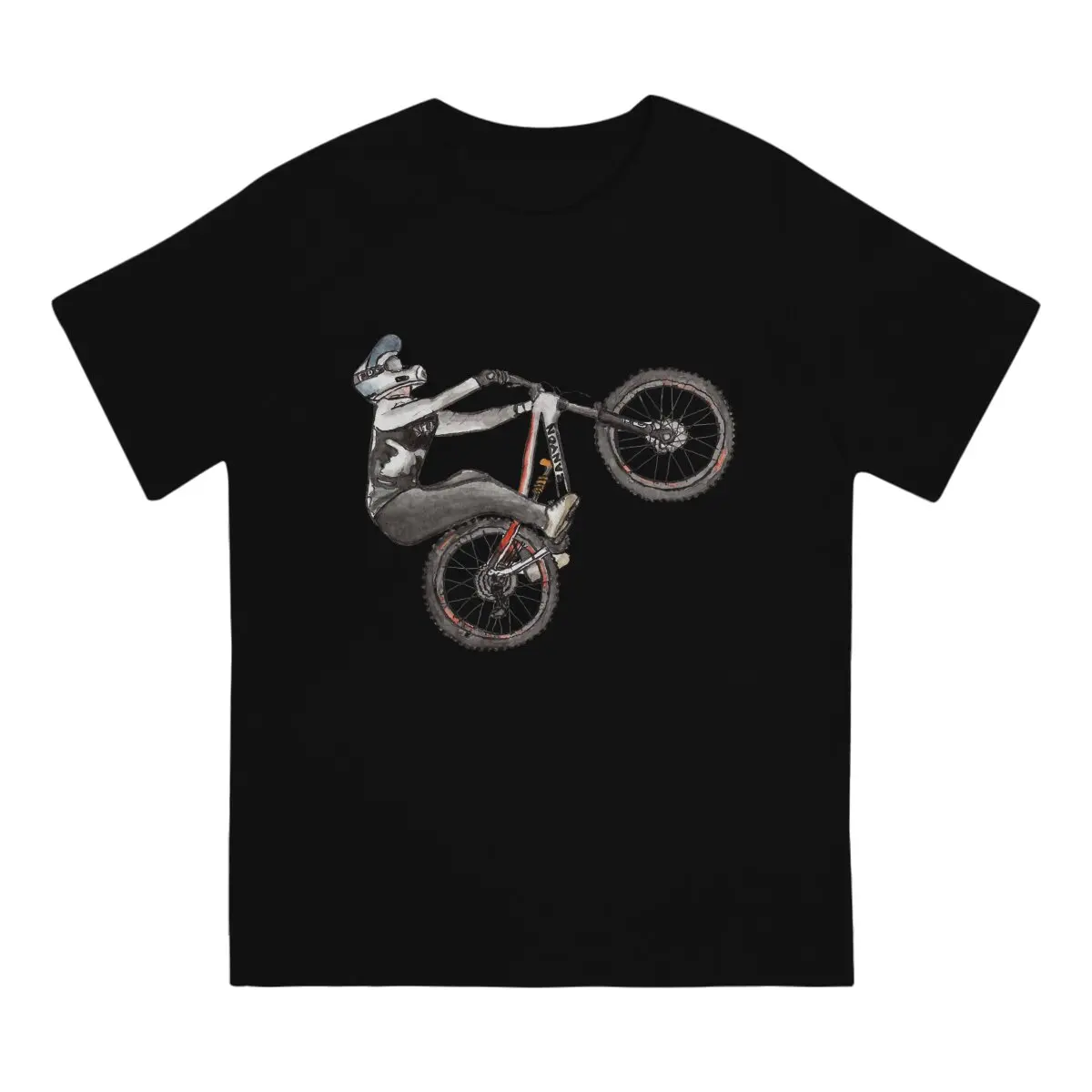 Novelty Fabio Wibmer Backflip T-Shirt for Men Round Neck T Shirts MTB Mountain Bike Short Sleeve Tees Original Clothes