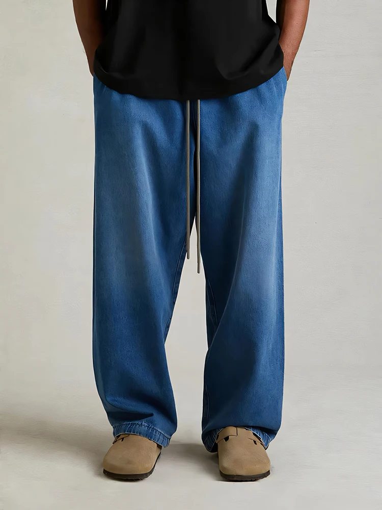 

Washed American Style Straight Leg Jeans Men Women Spring Autumn Casual Comfortable Non Deformable Youth Fashion