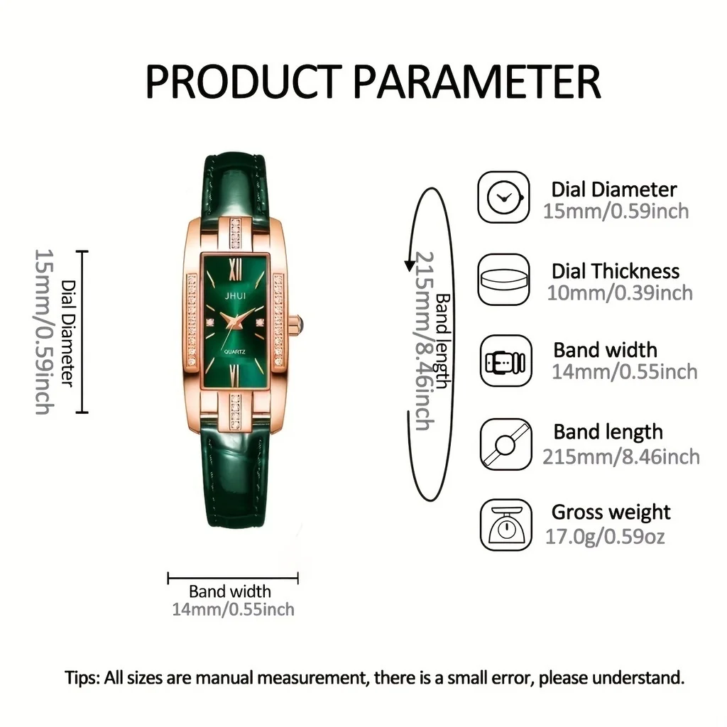 Kegllect женские часы в стиле барокко со стразами, кварцевые часы, прямоугольная стрелка, аналоговые наручные часы и комплект ювелирных изделий из 4 предметов, подарок для мамы и нее
