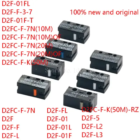 새로운 정통 오리지널 마이크로 스위치 D2F-01 L F FL T 5 01L 01F-T 01FL F-3-7 L2 L3 D2FC-F-7N 10M 20M 50M OF RZ