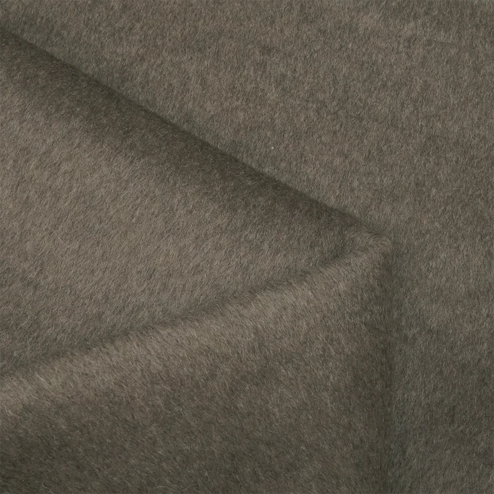 High Quality Spot Goods Double Face Wool Cashmere Fabric for Clothing 32%Camel Hair 30%Cashmere 38%Yak 