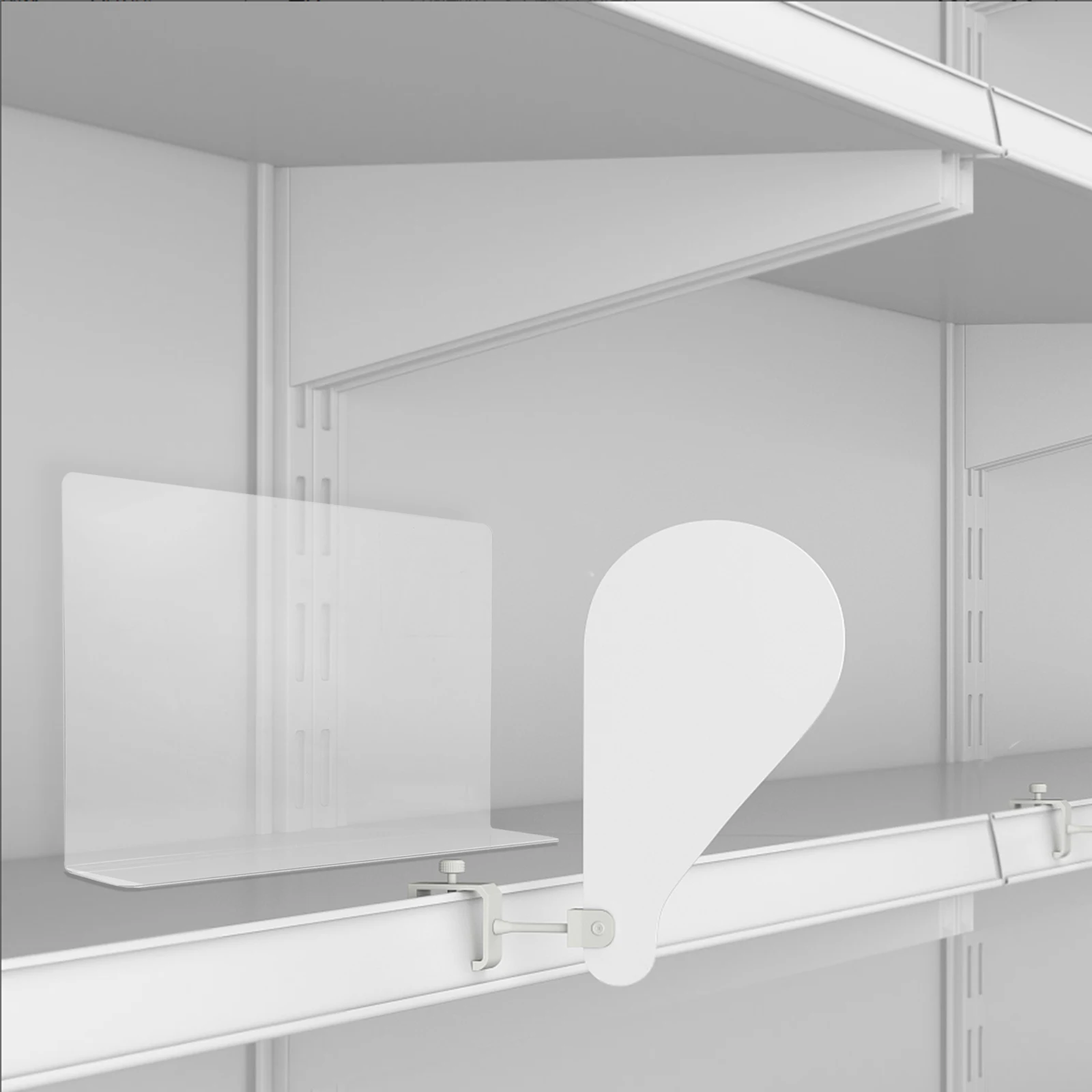 

1Set Transparent Shelf Dividers Clear Plastic Cabinet Organizers Self-Adhesive No Tools Required Shelf Divider