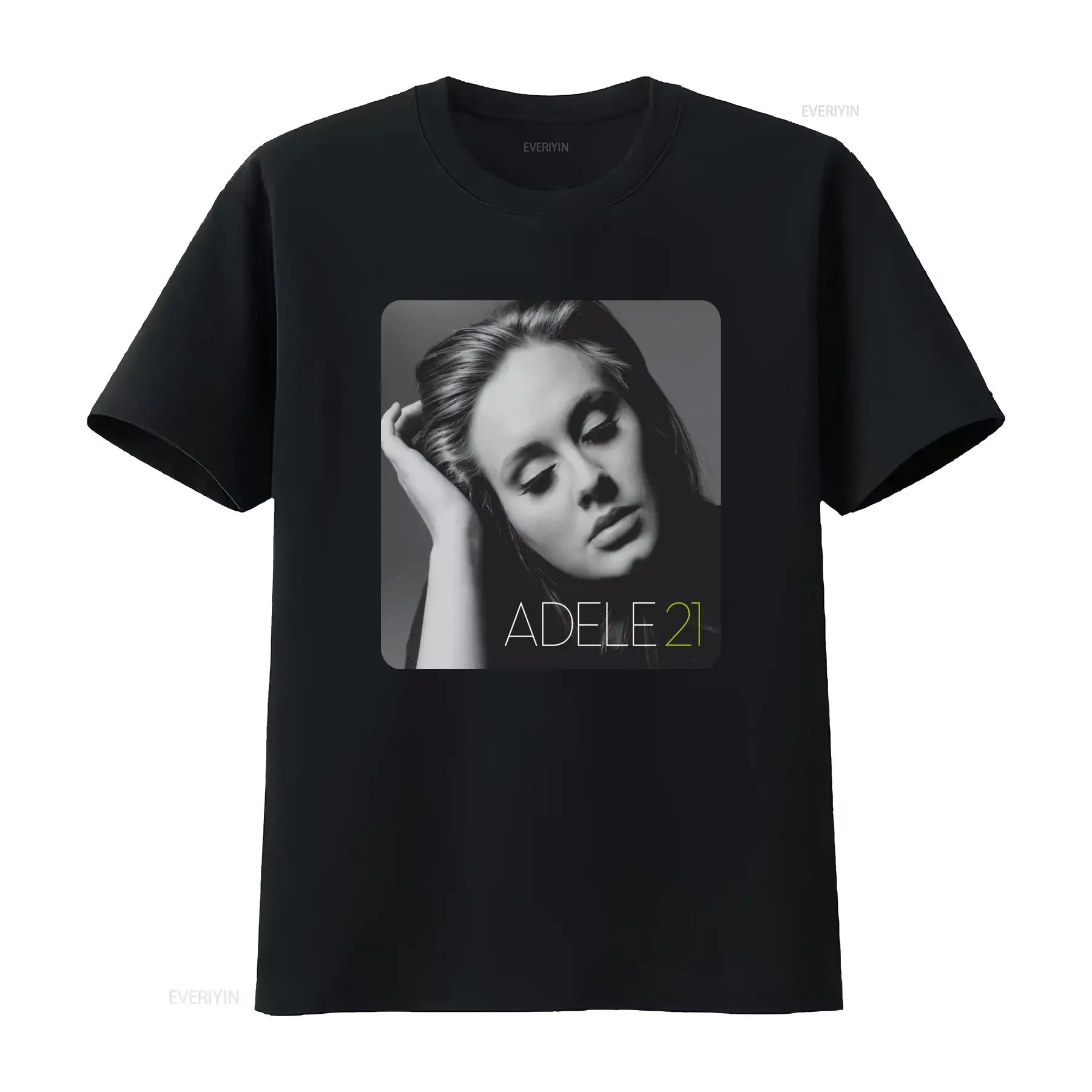 ADELE ADELE21 NORTH AMERICA TOUR 2011 T-Shirt, schwarz, offizielles Unisex-Modell, NEU, Vintage-Look, gewaschen, vielseitiges Oberteil für den Alltag, weich.