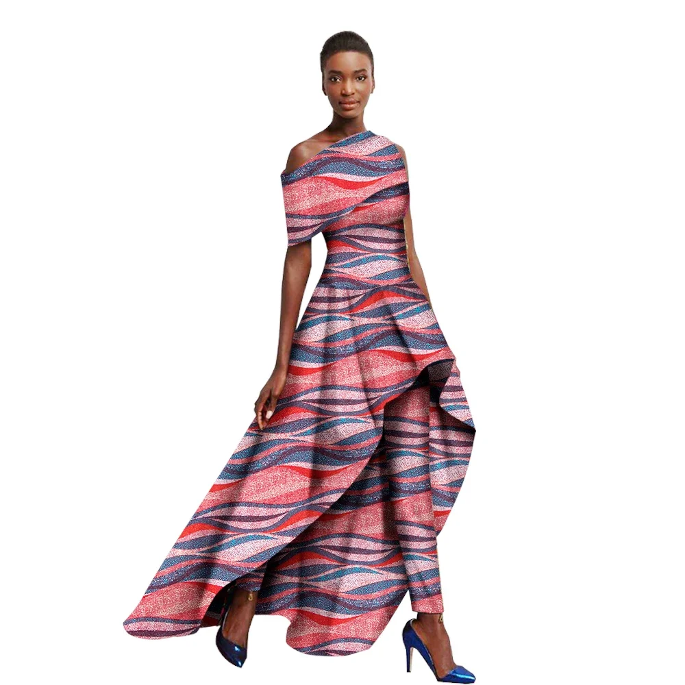 Ankara Traditional African Clothing for Women church dresses for women and Long Pants Set Originality Women Pants Suit WY1364