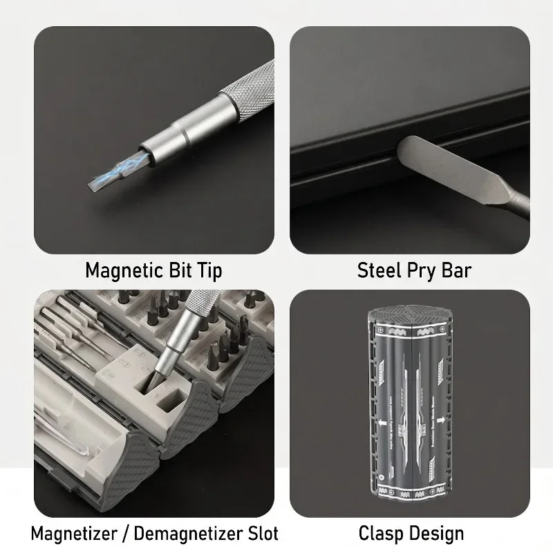 128in1 Screwdriver Set Precision Repair Kit Book Style Manual Portable Manual Repair Tool Combination Tool for Electronics