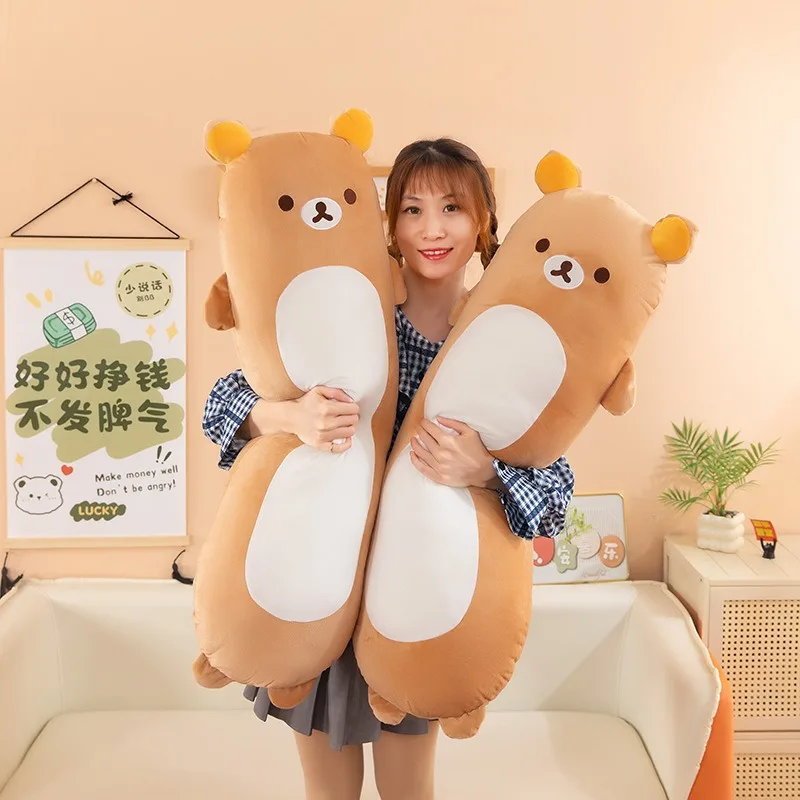 

60/80/100cm Big Size Rilakkuma Kawaii Anime Plush Stuffed Doll Cartoon Room Decor Plush Pillow Children's Holiday Gift