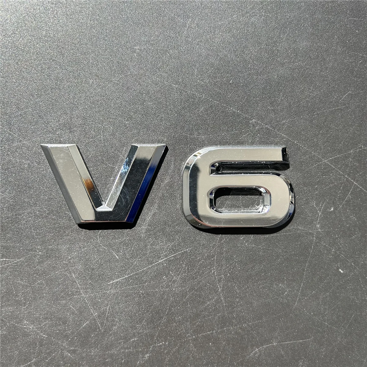 Estilo do carro metal v6 logotipo do motor emblema tronco esporte turbo auto emblema 3d adesivo decalque acessórios