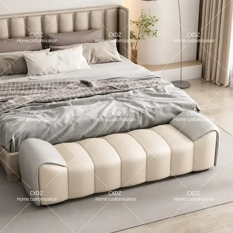 Light Luxury Bedside Stool Bedroom Cloakroom Changing Bench Living Room Sofa End Table Footrest Modern Home Furniture Decor