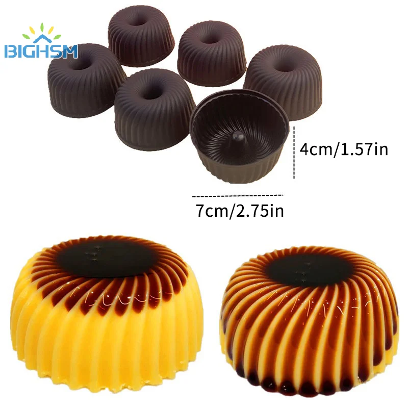 Silicone Caramel Pudding Cupcake Muffin Donut Mold For Caramel Pudding Jelly Pastry Cake Decoration Tool Kitchen Baking Tray