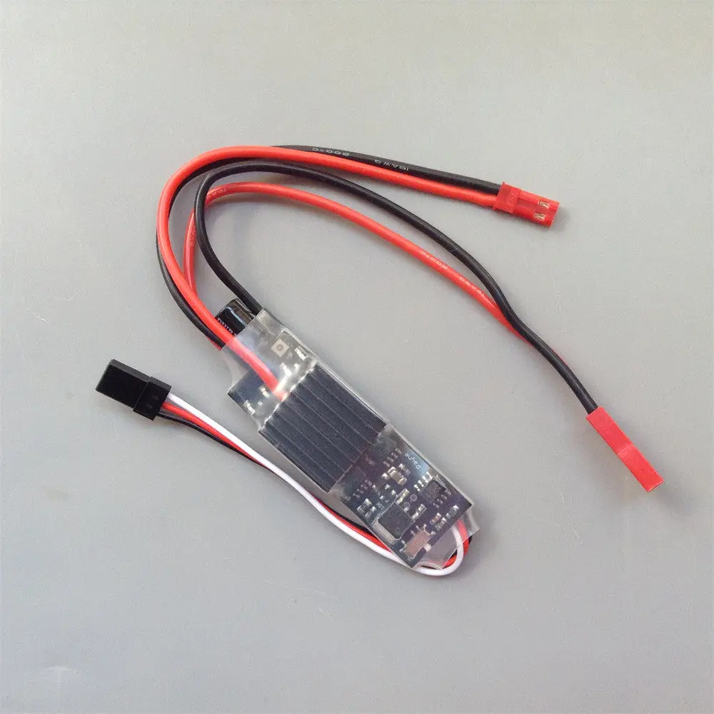 

20A Bidirectional Brushed ESC 6-16V 2-4S for RC Car Boat 380 390 High Speed Motor 5V 1A BEC PWM 1500us F/R F/B/R Modes Failsafe
