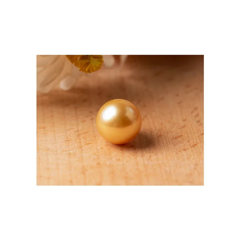 Perles de culture de mer véritables naturelles élégantes de 8 à 9 mm, perles AAA non percées