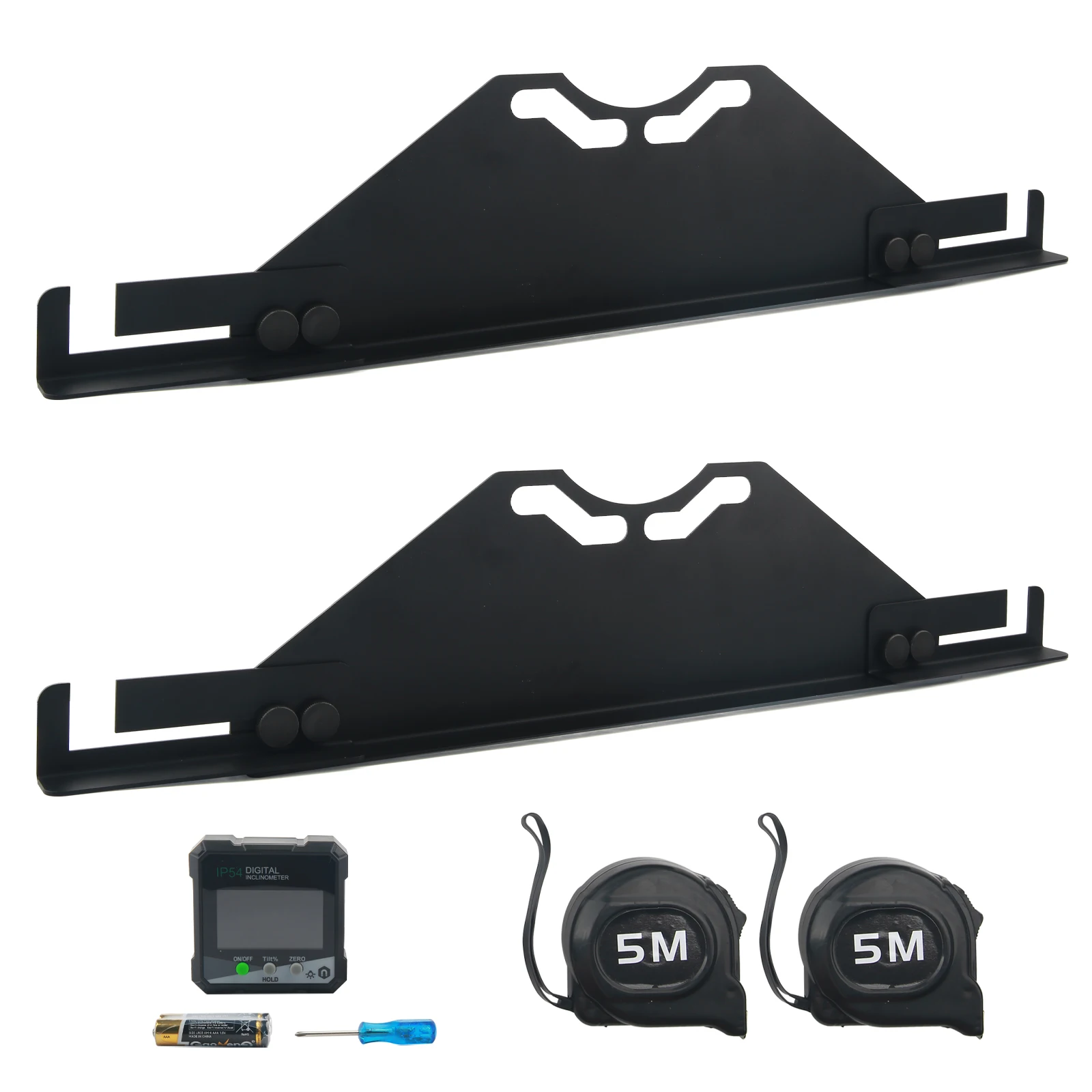 

Инструмент для выравнивания пальца обеспечивает точное и быстрое измерение выравнивания колес для большинства автомобилей, включая 2 рулетки и 1