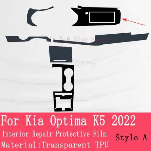 기아 DL3 옵티마 K5 (2022) 기어박스 패널 내비게이션 자동차 내부 스크린 보호 필름 TPU 긁힘 방지