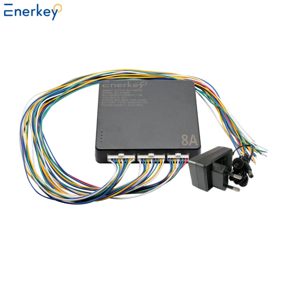 Enerkey EK-24S8EB 8A 2S~24S Smart Active Balancer li-ion /Lifepo /LTO Battery Active equalization Support TTL UL-CSA/VDE