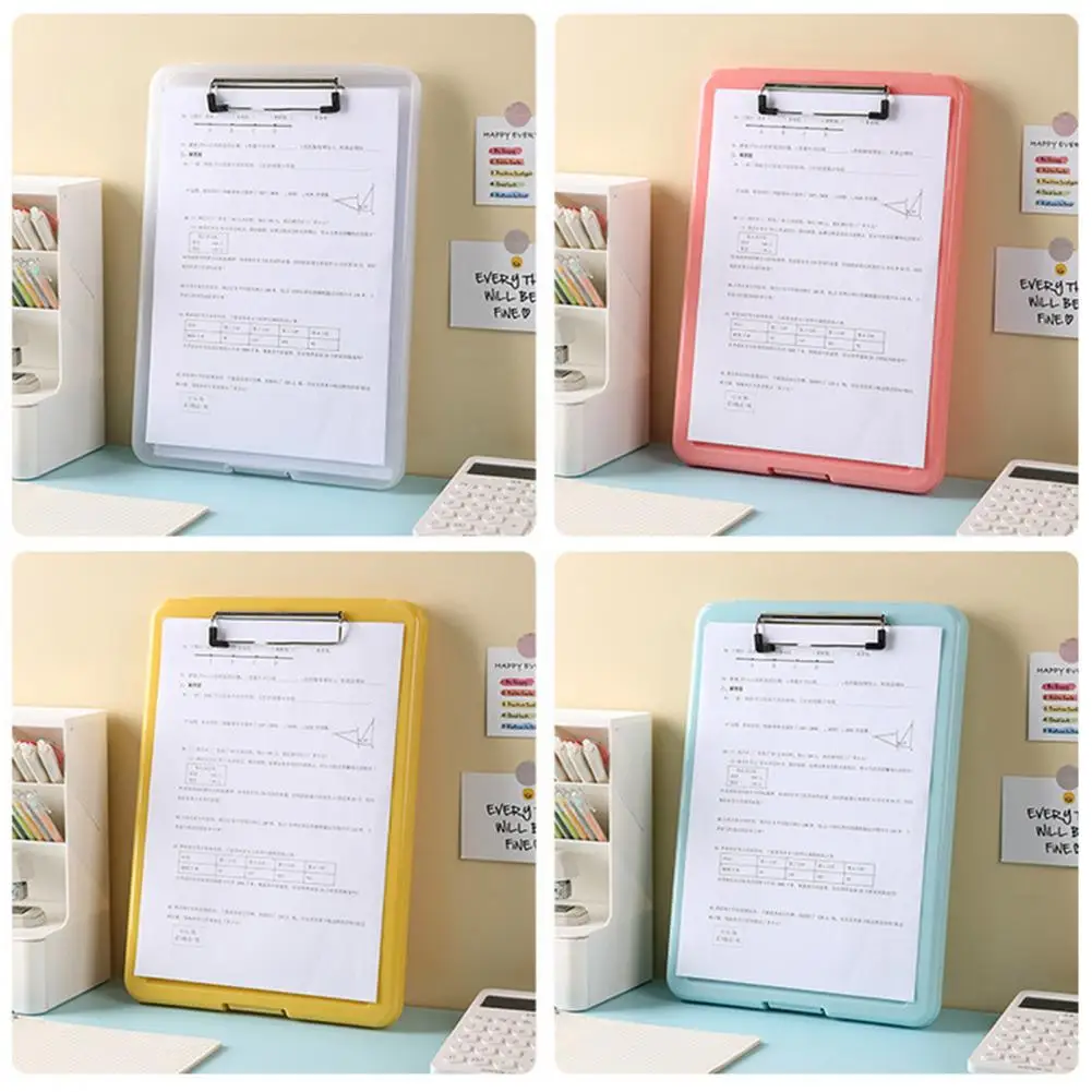 File Box with Clipboard Multifunctional File Case Capacity A4 File Storage Box with Clipboard Multifunctional for Examination