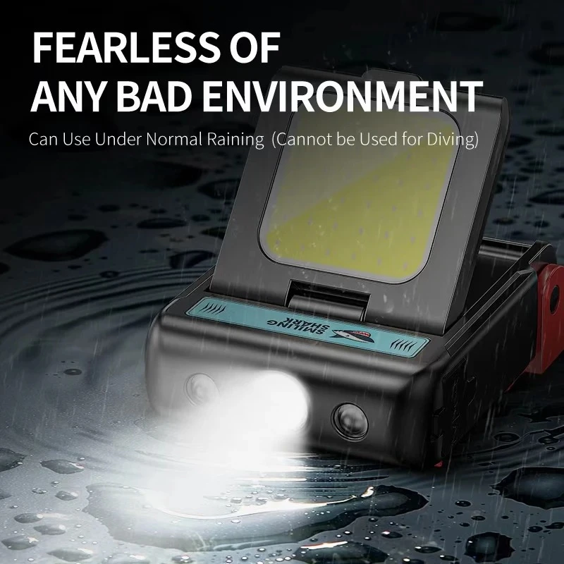 مصباح أمامي بمستشعر حركة لمعدات الإضاءة في حالات الطوارئ، كشاف أمامي LED قابل لإعادة الشحن، مشبك على قبعة، شعلة للمشي لمسافات طويلة والعمل الليلي