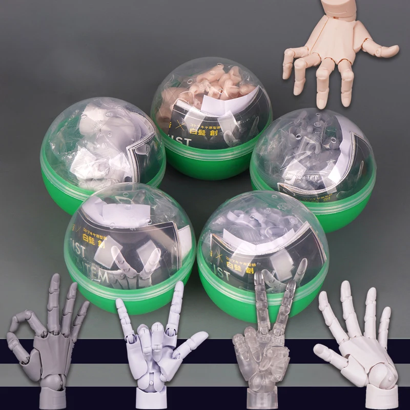 Hot 10.5cm Human Hand Model With Movable Finger Joints 1:2 Simulation Palm  Desktop Ornamenttoy Twisted Egg Surprise Blind Box