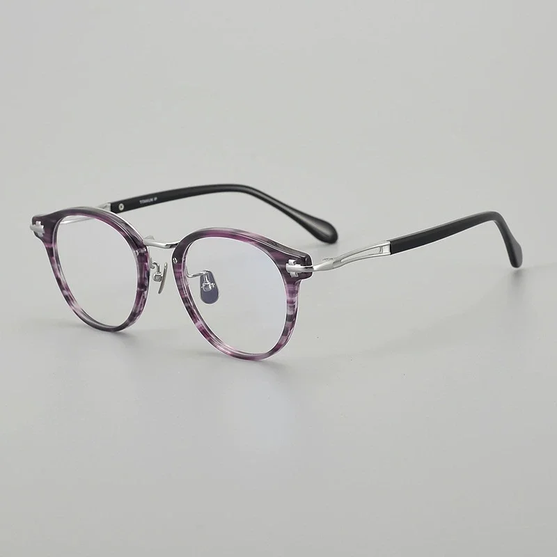 Belight التصميم البصري الياباني اليدوية الملونة الجمع بين خلات مع إطار النظارات التيتانيوم وصفة طبية عدسة CUMULUS