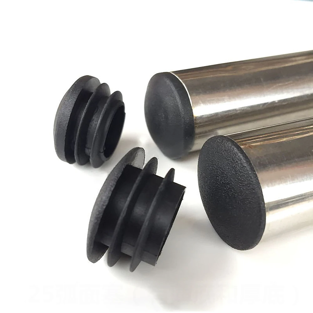 16mm 19mm 25mm 28mm 35mm Black Curved Round Pipe Cushion Non-Slip Blanking Pipe Insert Plugs Rubber Stopper Tube Cover